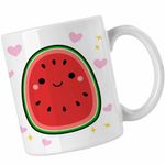 Casa si Gradina - Bucatarie si vesela - Cani si pahare - Cani si cesti - Cana Squishmallows Squad Pepene CoolTrend, alba, 330ml - Infinity.ro