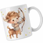 Casa si Gradina - Bucatarie si vesela - Cani si pahare - Cani si cesti - Cana Sagetator Baby Zodiac Horoscop Sagittarius Astrologie CoolTrend, alba, 330ml - Infinity.ro
