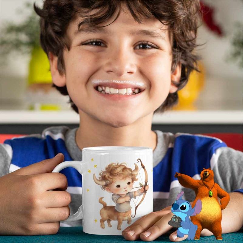 Casa si Gradina - Bucatarie si vesela - Cani si pahare - Cani si cesti - Cana Sagetator Baby Zodiac Horoscop Sagittarius Astrologie CoolTrend, alba, 330ml - Infinity.ro