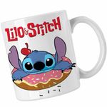 Casa si Gradina - Bucatarie si vesela - Cani si pahare - Cani si cesti - Cana Stitch Donut Gogoasa CoolTrend, alba, 330ml - Infinity.ro