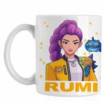 Casa si Gradina - Bucatarie si vesela - Cani si pahare - Cani si cesti - Cana Huntrix Rumi Kpop Demon Hunters CoolTrend, alba, 330ml,1 - Infinity.ro