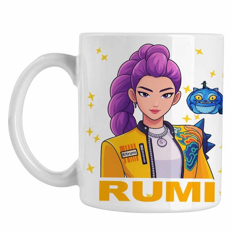 Casa si Gradina - Bucatarie si vesela - Cani si pahare - Cani si cesti - Cana Huntrix Rumi Kpop Demon Hunters CoolTrend, alba, 330ml,1 - Infinity.ro