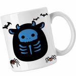Casa si Gradina - Bucatarie si vesela - Cani si pahare - Cani si cesti - Cana Squishmallows Schelet Halloween CoolTrend, alba, 330ml - Infinity.ro