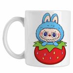 Casa si Gradina - Bucatarie si vesela - Cani si pahare - Cani si cesti - Cana Labubu Strawberry Capsuna, CoolTrend, alba, 330ml - Infinity.ro