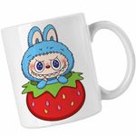 Casa si Gradina - Bucatarie si vesela - Cani si pahare - Cani si cesti - Cana Labubu Strawberry Capsuna, CoolTrend, alba, 330ml - Infinity.ro