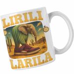 Casa si Gradina - Bucatarie si vesela - Cani si pahare - Cani si cesti - Cana Lirili Larila Brainrot CoolTrend, alba, 330ml - Infinity.ro