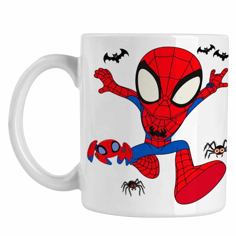 Casa si Gradina - Bucatarie si vesela - Cani si pahare - Cani si cesti - Cana Paienjenel Spidey Peter Parker CoolTrend, alba, 330ml - Infinity.ro