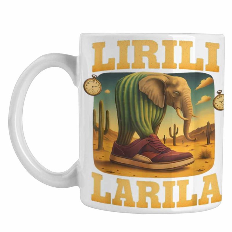 Casa si Gradina - Bucatarie si vesela - Cani si pahare - Cani si cesti - Cana Lirili Larila Brainrot CoolTrend, alba, 330ml - Infinity.ro