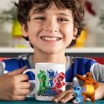 Casa si Gradina - Bucatarie si vesela - Cani si pahare - Cani si cesti - Cana Eroii in Pijama PJ Masks Action CoolTrend, alba, 330ml - Infinity.ro