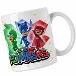Casa si Gradina - Bucatarie si vesela - Cani si pahare - Cani si cesti - Cana Eroii in Pijama PJ Masks Action CoolTrend, alba, 330ml - Infinity.ro