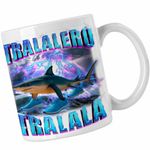 Casa si Gradina - Bucatarie si vesela - Cani si pahare - Cani si cesti - Cana Shark Tralalero Tralala Brainrot Meme CoolTrend, alba, 330ml - Infinity.ro