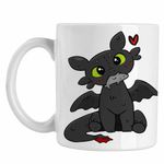 Casa si Gradina - Bucatarie si vesela - Cani si pahare - Cani si cesti - Cana Toothless Dragon Night Fury How to train your dragon, alba, 330ml - Infinity.ro