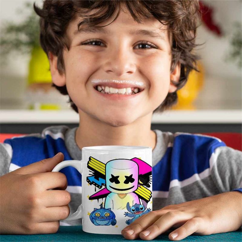 Casa si Gradina - Bucatarie si vesela - Cani si pahare - Cani si cesti - Cana Marshmello Party Vibe, alba, 330ml - Infinity.ro