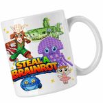 Casa si Gradina - Bucatarie si vesela - Cani si pahare - Cani si cesti - Cana Steal a Brainrot Graipuss Roblox Meme, alba, 330ml - Infinity.ro