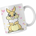 Casa si Gradina - Bucatarie si vesela - Cani si pahare - Cani si cesti - Cana Miss Bunny Iepuras Bambi Love, alba, 330ml - Infinity.ro