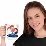 Casa si Gradina - Bucatarie si vesela - Cani si pahare - Cani si cesti - Cana Frumoasa si Bestia Print, alba, 330ml - Infinity.ro