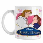 Casa si Gradina - Bucatarie si vesela - Cani si pahare - Cani si cesti - Cana Frumoasa si Bestia Print, alba, 330ml - Infinity.ro