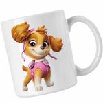 Casa si Gradina - Bucatarie si vesela - Cani si pahare - Cani si cesti - Cana Paw Patrol Skye Patrula Catelusilor Pilot, CoolTrend, alba, 330ml - Infinity.ro