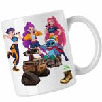 Casa si Gradina - Bucatarie si vesela - Cani si pahare - Cani si cesti - Cana Wall-E Huntrix Stitch K-Pop Demon Hunters CoolTrend, alba, 330ml - Infinity.ro