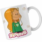 Casa si Gradina - Bucatarie si vesela - Cani si pahare - Cani si cesti - Cana Surorile Marine The Sisters Desene Animate, CoolTrend, alba, 330ml - Infinity.ro