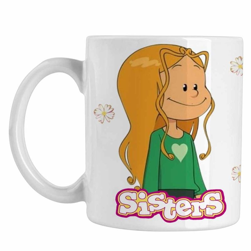 Casa si Gradina - Bucatarie si vesela - Cani si pahare - Cani si cesti - Cana Surorile Marine The Sisters Desene Animate, CoolTrend, alba, 330ml - Infinity.ro