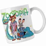Casa si Gradina - Bucatarie si vesela - Cani si pahare - Cani si cesti - Cana Zootopia Nick Judy Gary Zootropolis Politist CoolTrend, alba, 330ml - Infinity.ro