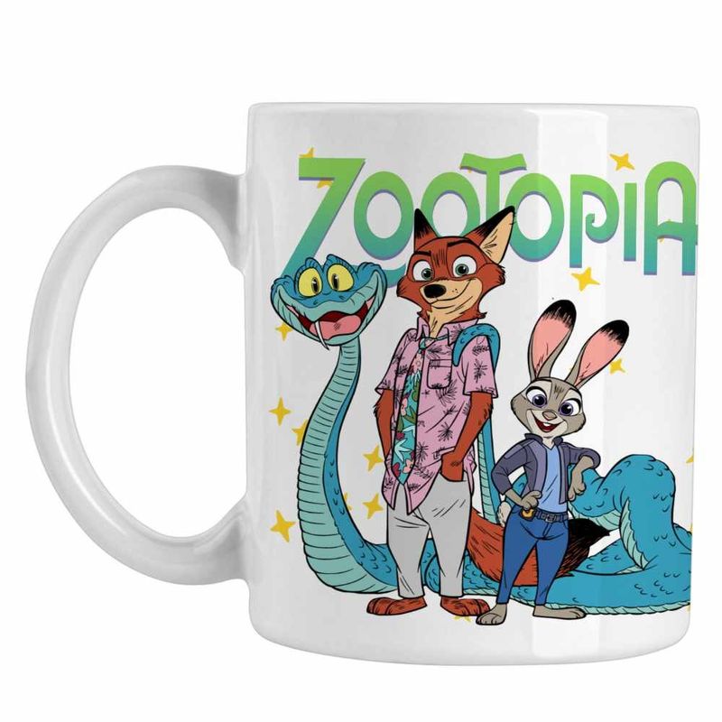 Casa si Gradina - Bucatarie si vesela - Cani si pahare - Cani si cesti - Cana Zootopia Nick Judy Gary Zootropolis Politist CoolTrend, alba, 330ml - Infinity.ro