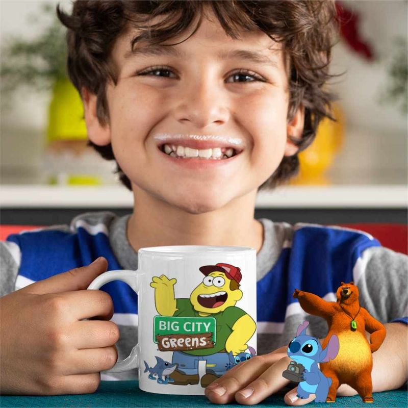 Casa si Gradina - Bucatarie si vesela - Cani si pahare - Cani si cesti - Cana Familia Green la Oras Bill CoolTrend, alba, 330ml - Infinity.ro