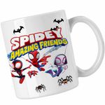 Casa si Gradina - Bucatarie si vesela - Cani si pahare - Cani si cesti - Cana Spin Paienjenel Fantoma Paianjen Spidey CoolTrend, alba, 330ml - Infinity.ro