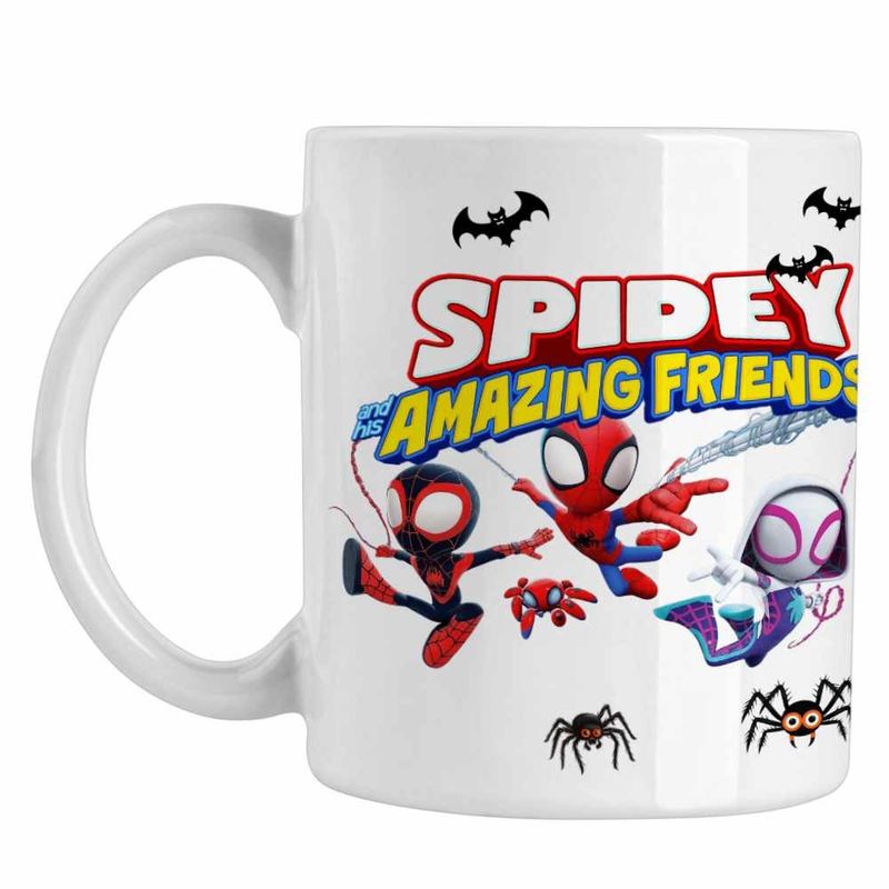 Casa si Gradina - Bucatarie si vesela - Cani si pahare - Cani si cesti - Cana Spin Paienjenel Fantoma Paianjen Spidey CoolTrend, alba, 330ml - Infinity.ro