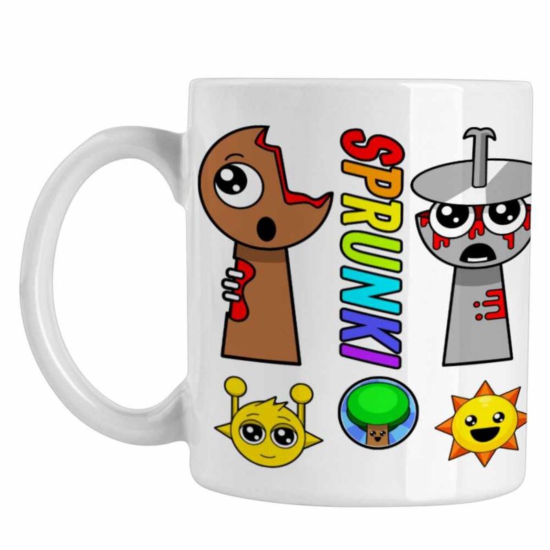 Casa si Gradina - Bucatarie si vesela - Cani si pahare - Cani si cesti - Cana Sprunki Horror Theme CoolTrend, alba, 330ml - Infinity.ro