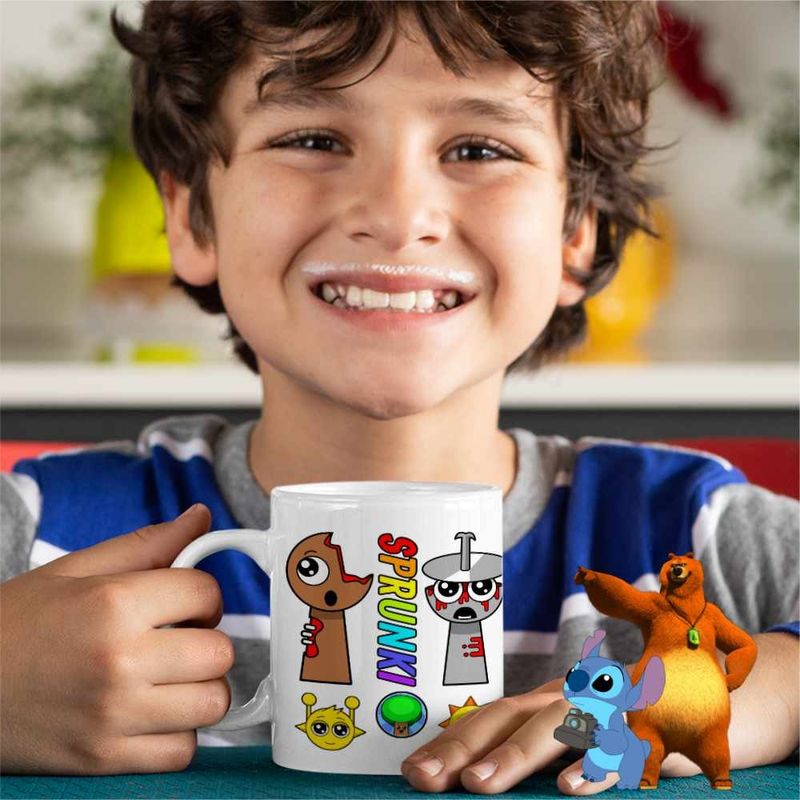 Casa si Gradina - Bucatarie si vesela - Cani si pahare - Cani si cesti - Cana Sprunki Horror Theme CoolTrend, alba, 330ml - Infinity.ro
