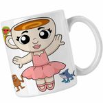 Casa si Gradina - Bucatarie si vesela - Cani si pahare - Cani si cesti - Cana Ballerina Cappuccina Brain rot CoolTrend, alba, 330ml - Infinity.ro