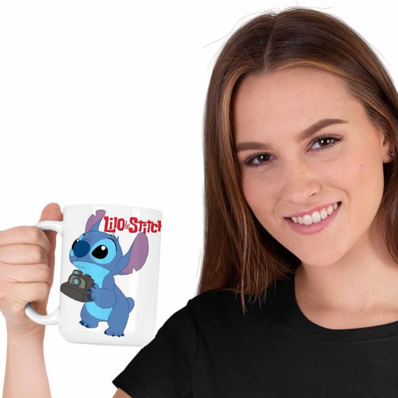 Casa si Gradina - Bucatarie si vesela - Cani si pahare - Cani si cesti - Cana Stitch Fotograf CoolTrend, alba, 330ml - Infinity.ro