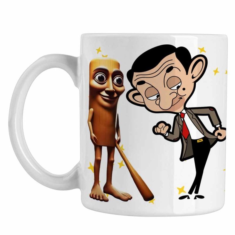 Casa si Gradina - Bucatarie si vesela - Cani si pahare - Cani si cesti - Cana Mr Bean Tung Tung Sahur CoolTrend, alba, 330ml - Infinity.ro