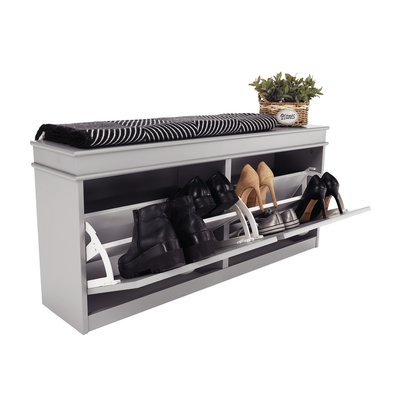 Casa si Gradina - Mobilier - Dulapuri si sifoniere - Dulapuri pantofi - Pantofar, 2 compartimente, gri, SEBER TYP 4 - Infinity.ro