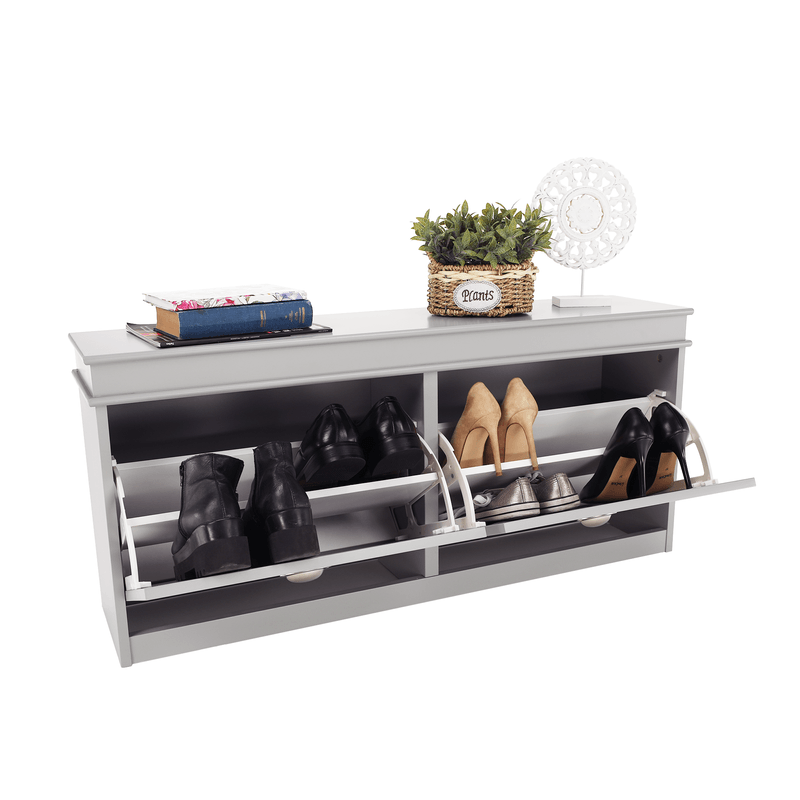 Casa si Gradina - Mobilier - Dulapuri si sifoniere - Dulapuri pantofi - Pantofar, 2 compartimente, gri, SEBER TYP 4 - Infinity.ro