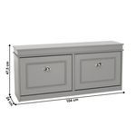 Casa si Gradina - Mobilier - Dulapuri si sifoniere - Dulapuri pantofi - Pantofar, 2 compartimente, gri, SEBER TYP 4 - Infinity.ro
