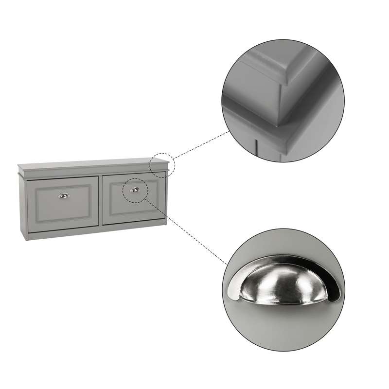 Casa si Gradina - Mobilier - Dulapuri si sifoniere - Dulapuri pantofi - Pantofar, 2 compartimente, gri, SEBER TYP 4 - Infinity.ro