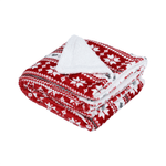 Casa si Gradina - Textile si covoare - Pături și cuverturi - Pături - Patura cu doua fete imitatie miel, model de iarna, 150x200, SAMANTE - Infinity.ro