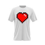 Fashion, accesorii si bijuterii - Barbati - Imbracaminte - Tricouri si bluze barbati - Tricou barbati Minecraft Heart, alb, marime 2XL - Infinity.ro
