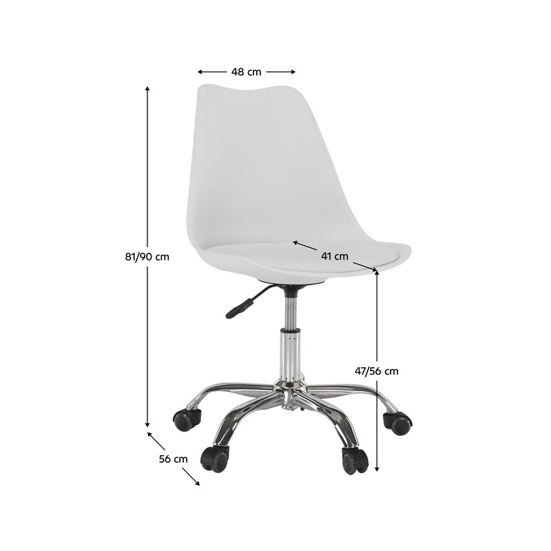 Casa si Gradina - Mobilier - Scaune si fotolii - Scaune - Scaun de birou, alb, DARISA NEW - Infinity.ro