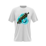 Fashion, accesorii si bijuterii - Barbati - Imbracaminte - Tricouri si bluze barbati - Tricou barbati Prima Rifle Gun VBucks Fortnite, alb, marime 2XL - Infinity.ro