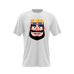 Fashion, accesorii si bijuterii - Barbati - Imbracaminte - Tricouri si bluze barbati - Tricou barbati Red King Clash Royale Minecraft, alb, marime 2XL - Infinity.ro