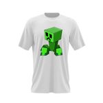 Fashion, accesorii si bijuterii - Barbati - Imbracaminte - Tricouri si bluze barbati - Tricou barbati Green Creeper Minecraft, alb, marime 2XL - Infinity.ro