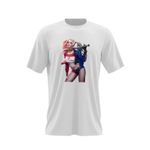 Fashion, accesorii si bijuterii - Barbati - Imbracaminte - Tricouri si bluze barbati - Tricou barbati Joker Harley Quinn Vaduva Neagra, alb, marime 2XL - Infinity.ro