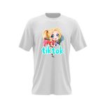 Fashion, accesorii si bijuterii - Barbati - Imbracaminte - Tricouri si bluze barbati - Tricou barbati Joker Suicide Squad Tiktok Tik Tok Creator, alb, marime 2XL - Infinity.ro