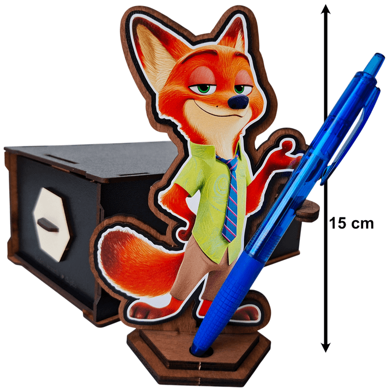 Jucarii, Copii si Bebe - Jucarii si jocuri - Figurine - Set 2 Figurine Zootopia Judy Nick Zootropolis, lemn - Infinity.ro