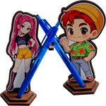 Jucarii, Copii si Bebe - Jucarii si jocuri - Figurine - Set 2 Figurine Huntrix Mira Abby Saja Kpop - Infinity.ro