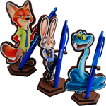 Jucarii, Copii si Bebe - Jucarii si jocuri - Figurine - Set 3 Figurine Zootopia Judy Nick Gary Zootropolis, lemn - Infinity.ro